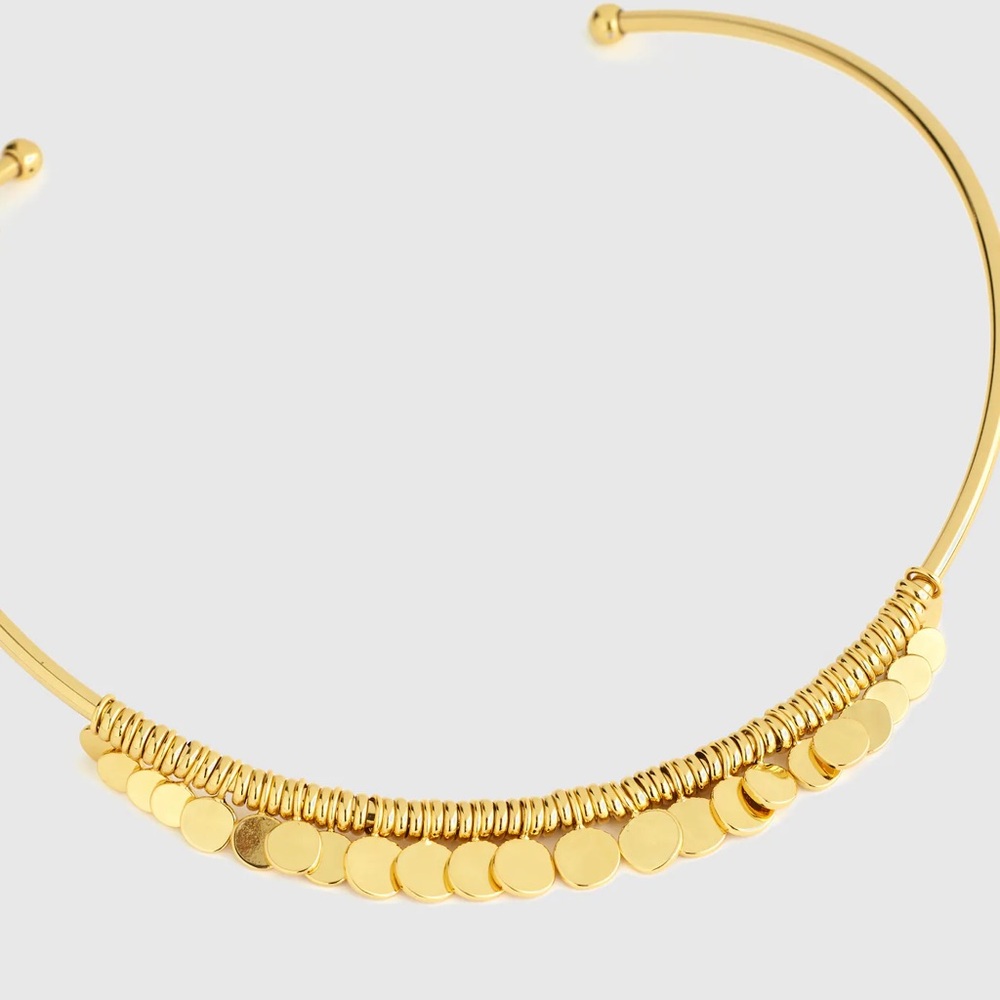 Gold Disc Choker Necklace - Women Jewelry